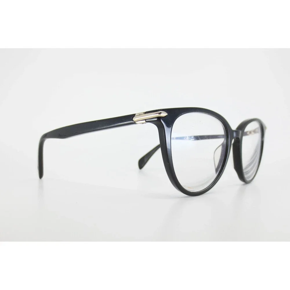 Rag & Bone RNB3027 807 Black Cat Eye Eyeglasses Frames 52-17-140 Silver Tone